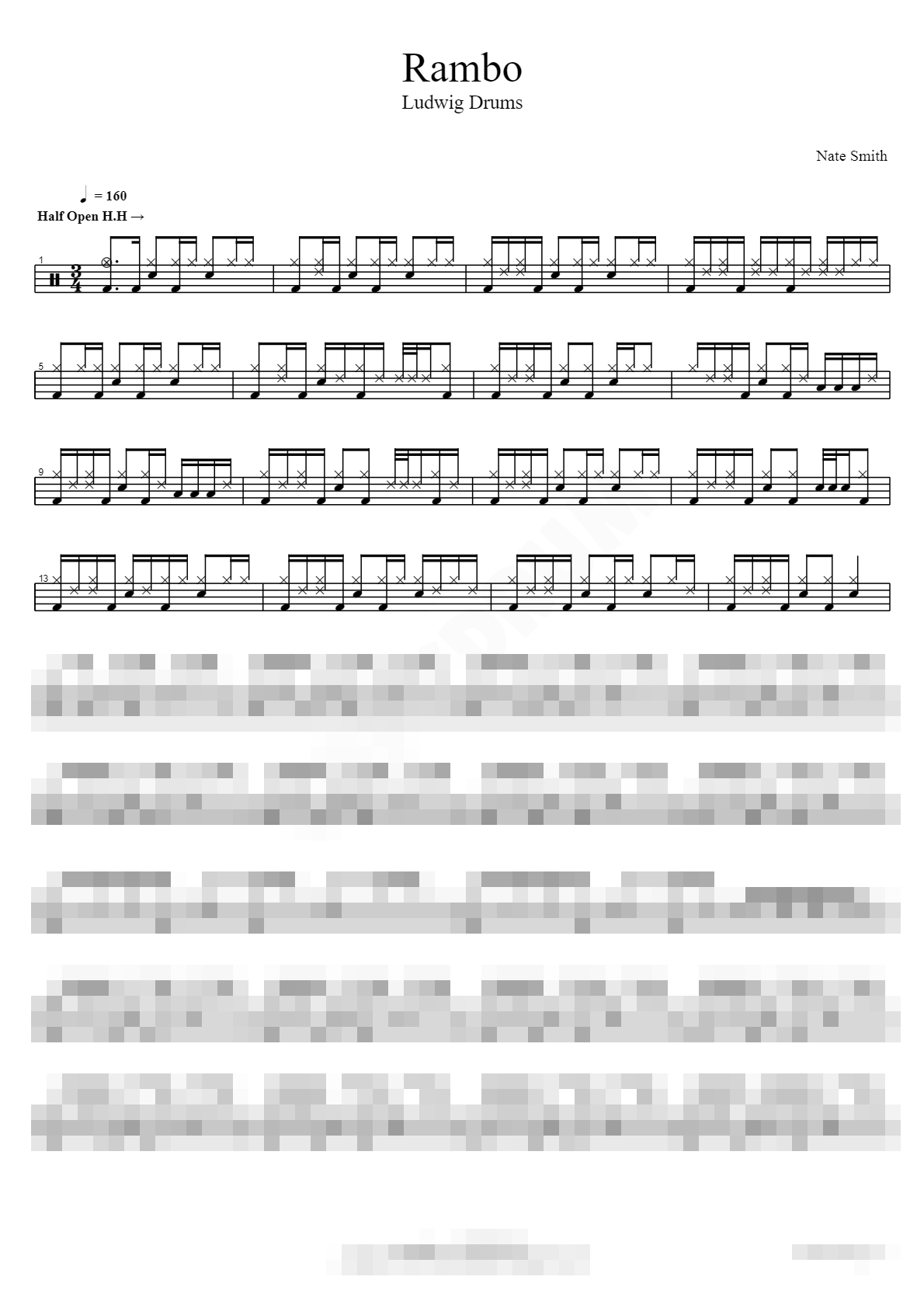 Rambo' Sheet Music Preview