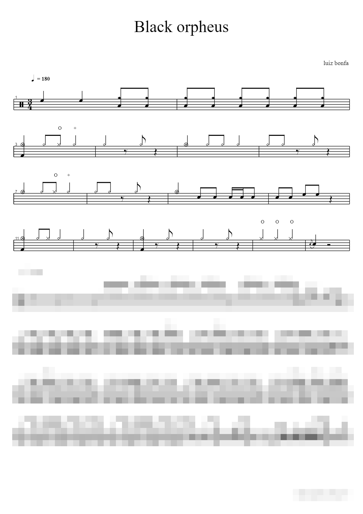Black orpheus Sheet Music Preview