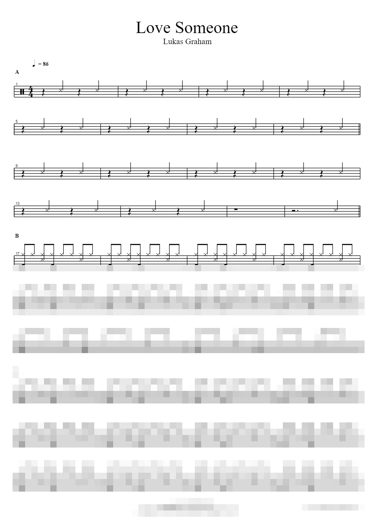 Love Someone Sheet Music Preview