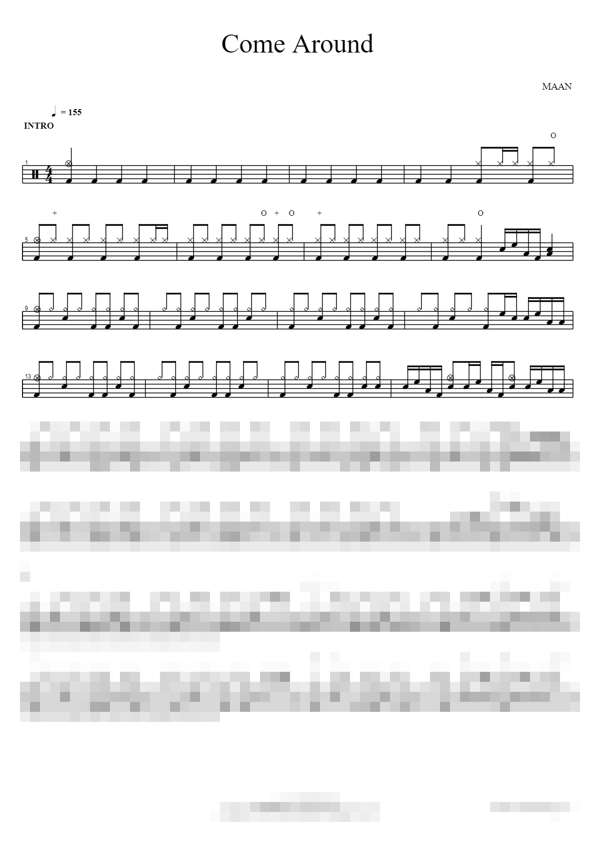 Come Around Sheet Music Preview