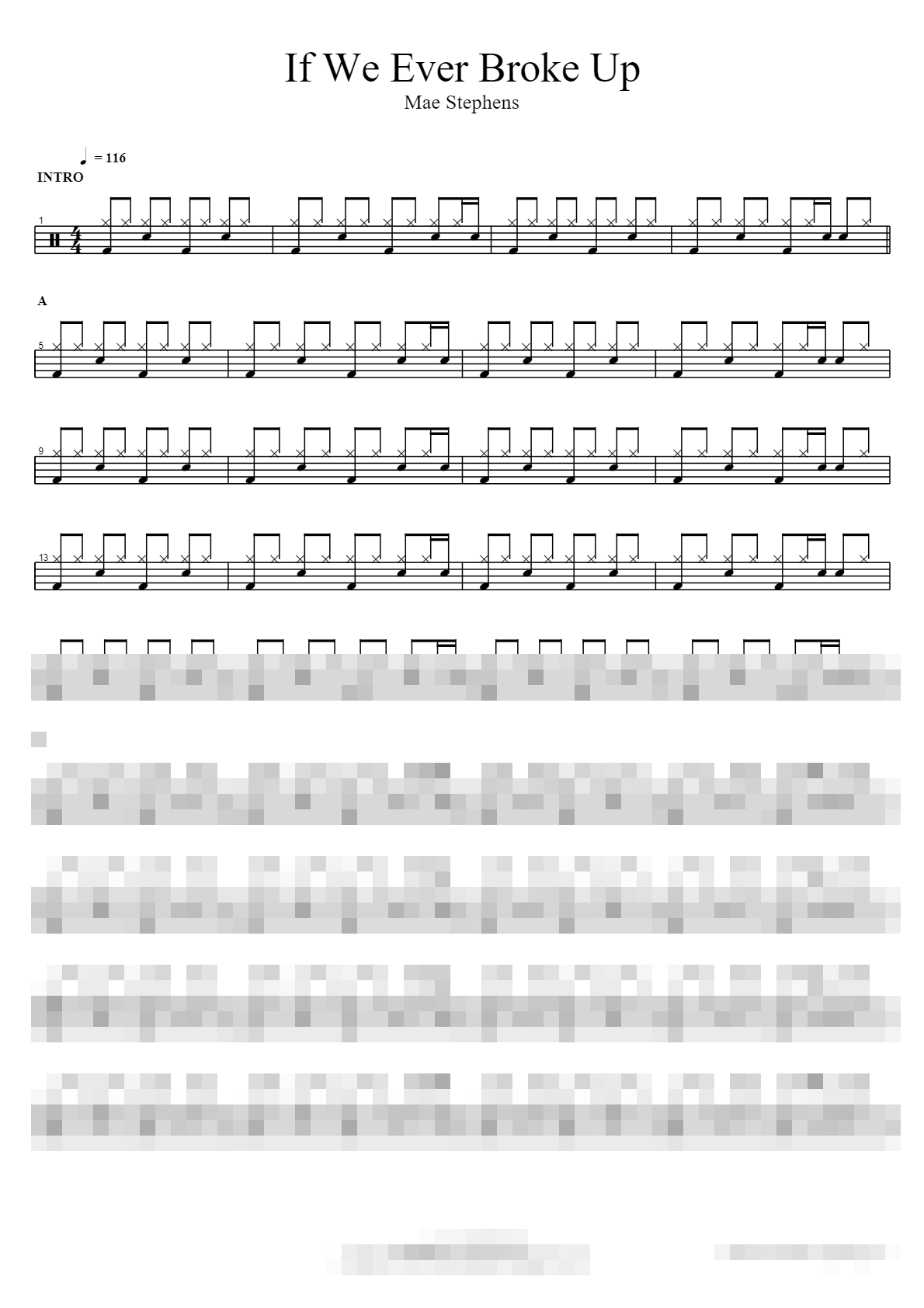 If We Ever Broke Up Sheet Music Preview
