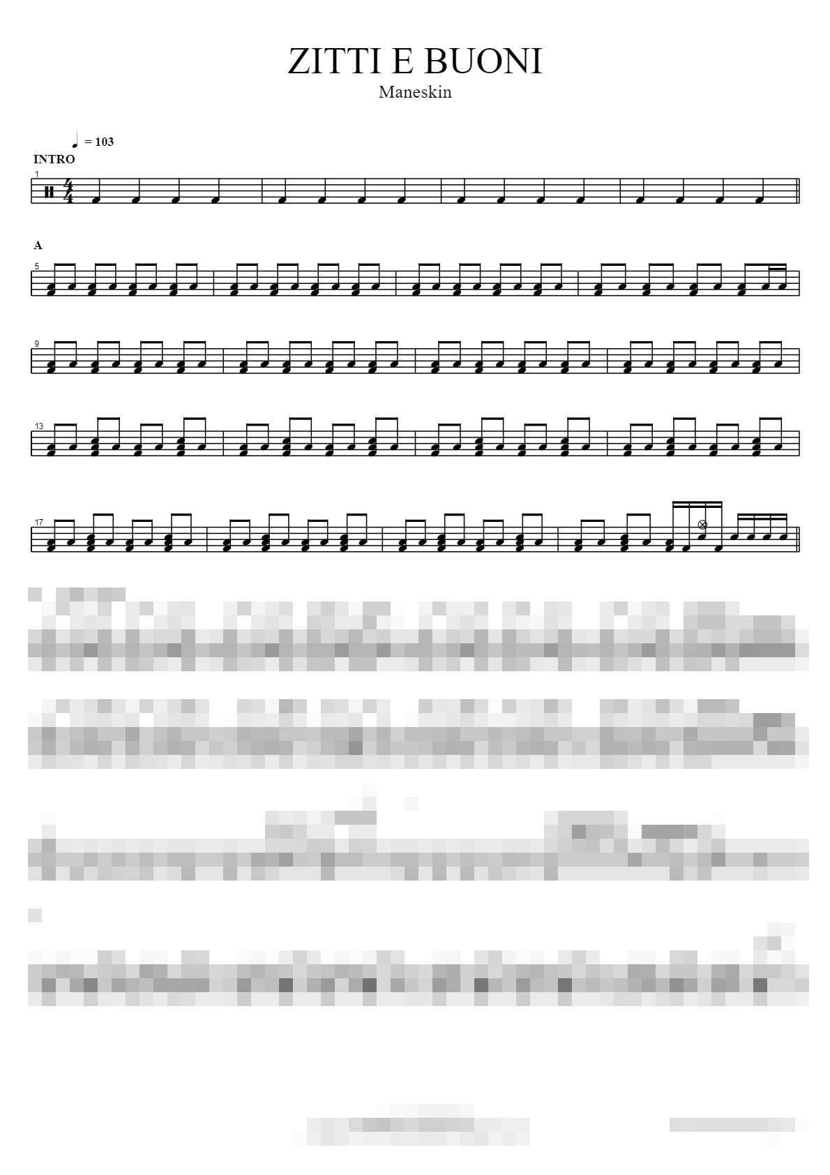 ZITTI E BUONI Sheet Music Preview