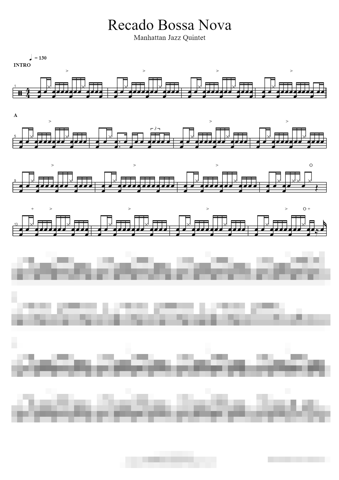 Recado Bossa Nova Sheet Music Preview