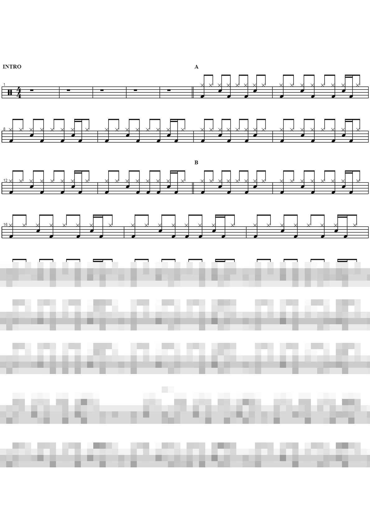 Blast Sheet Music Preview