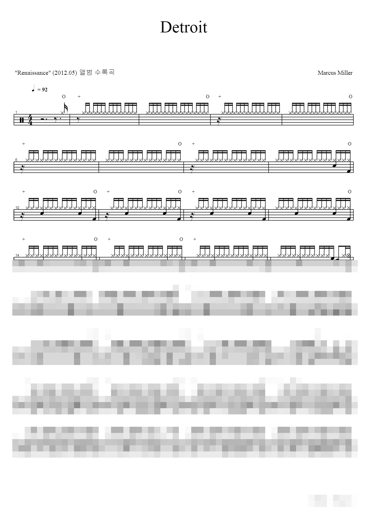 Detroit Sheet Music Preview
