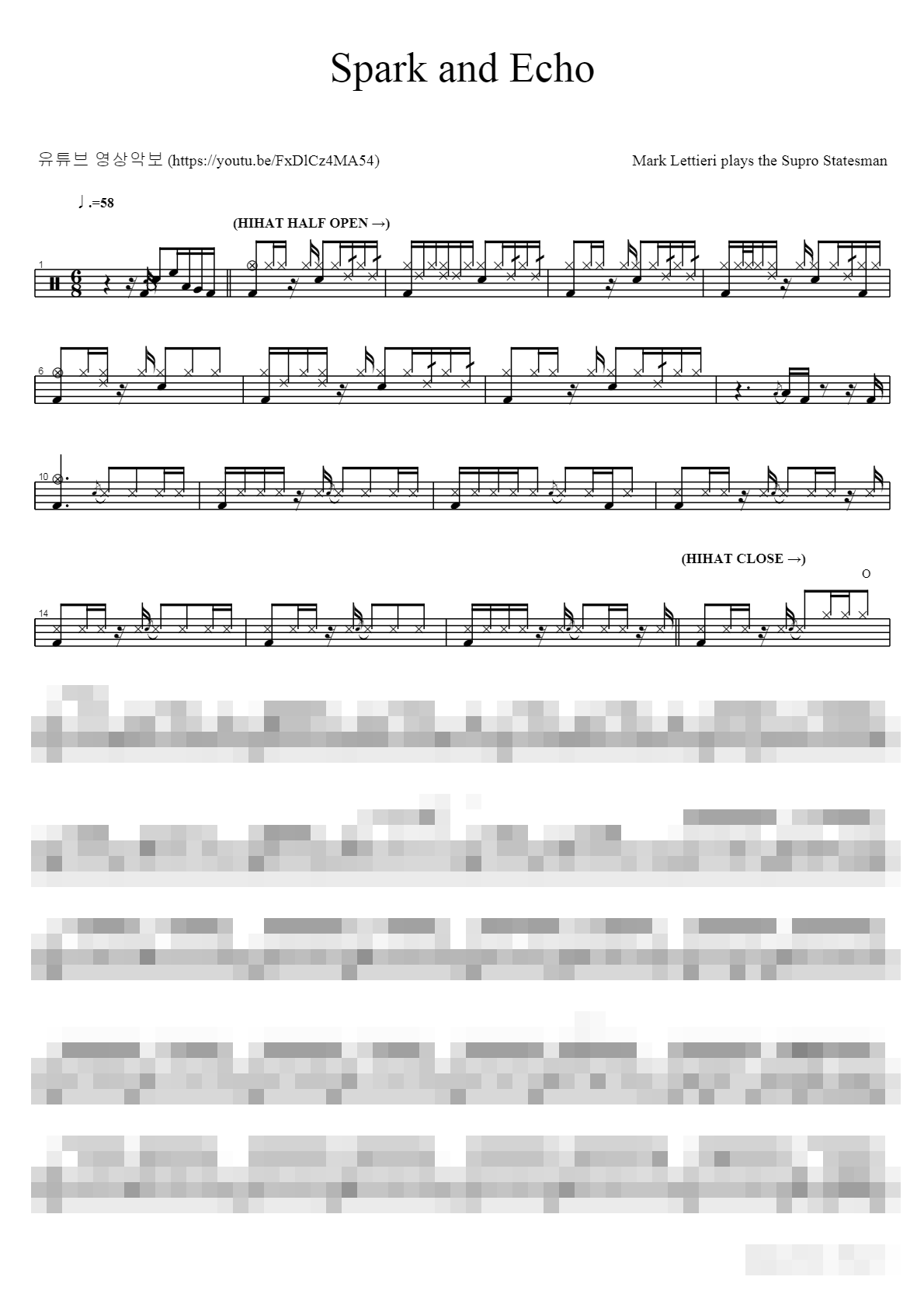 Spark and Echo Sheet Music Preview