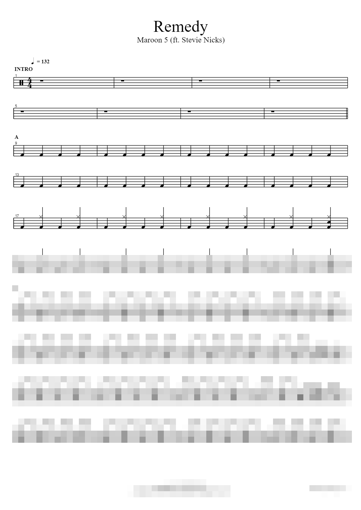 Remedy ft. Stevie Nicks Sheet Music Preview