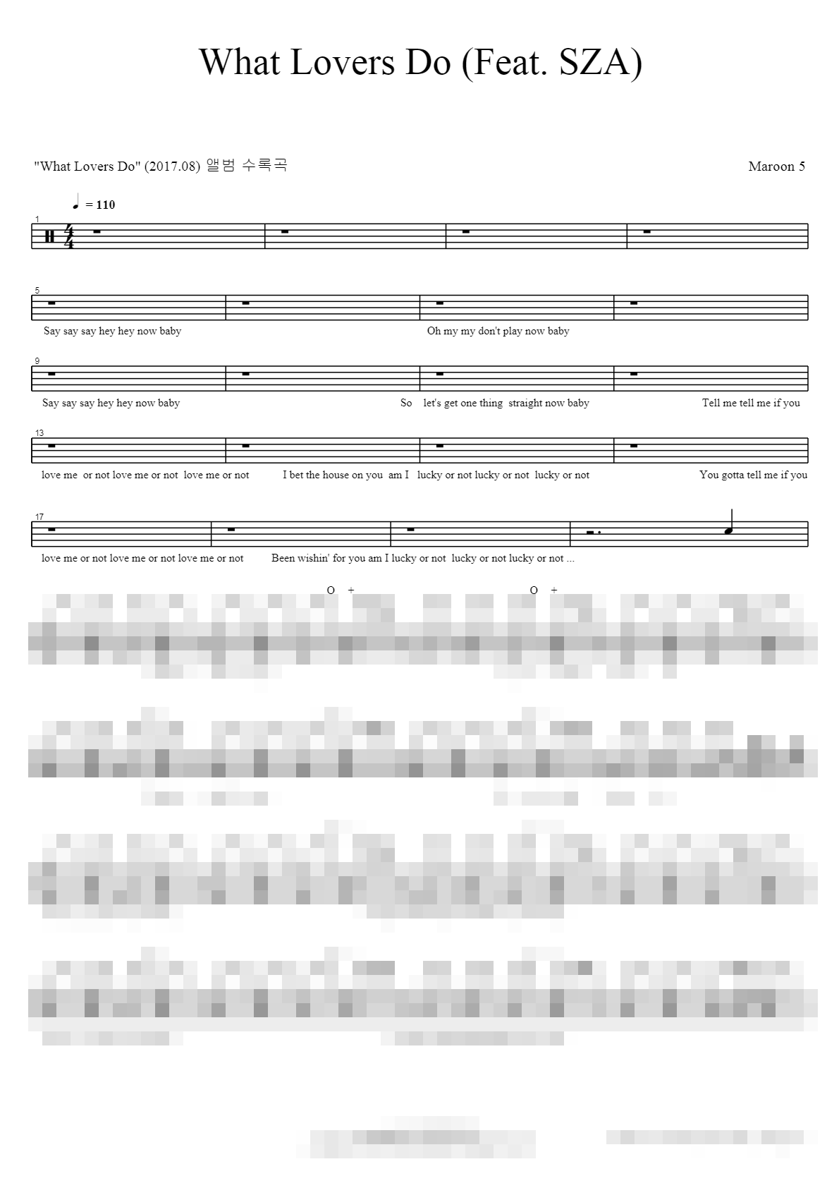 What Lovers Do Sheet Music Preview