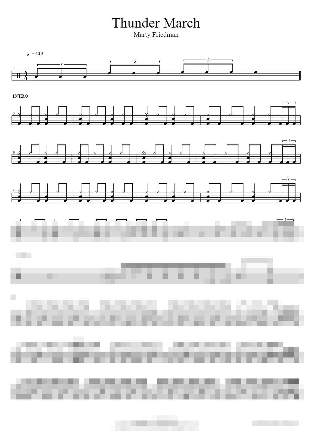 Thunder March Sheet Music Preview