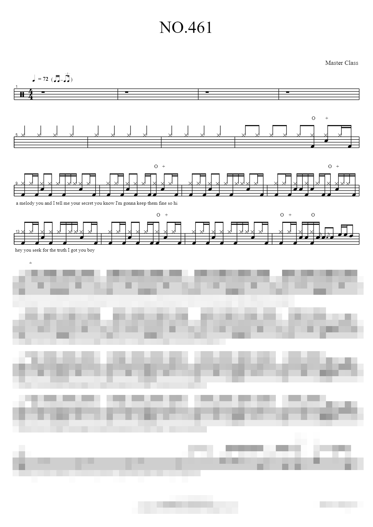 NO.461 Sheet Music Preview