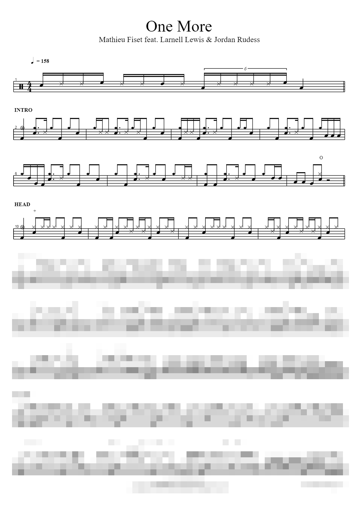 One More Sheet Music Preview