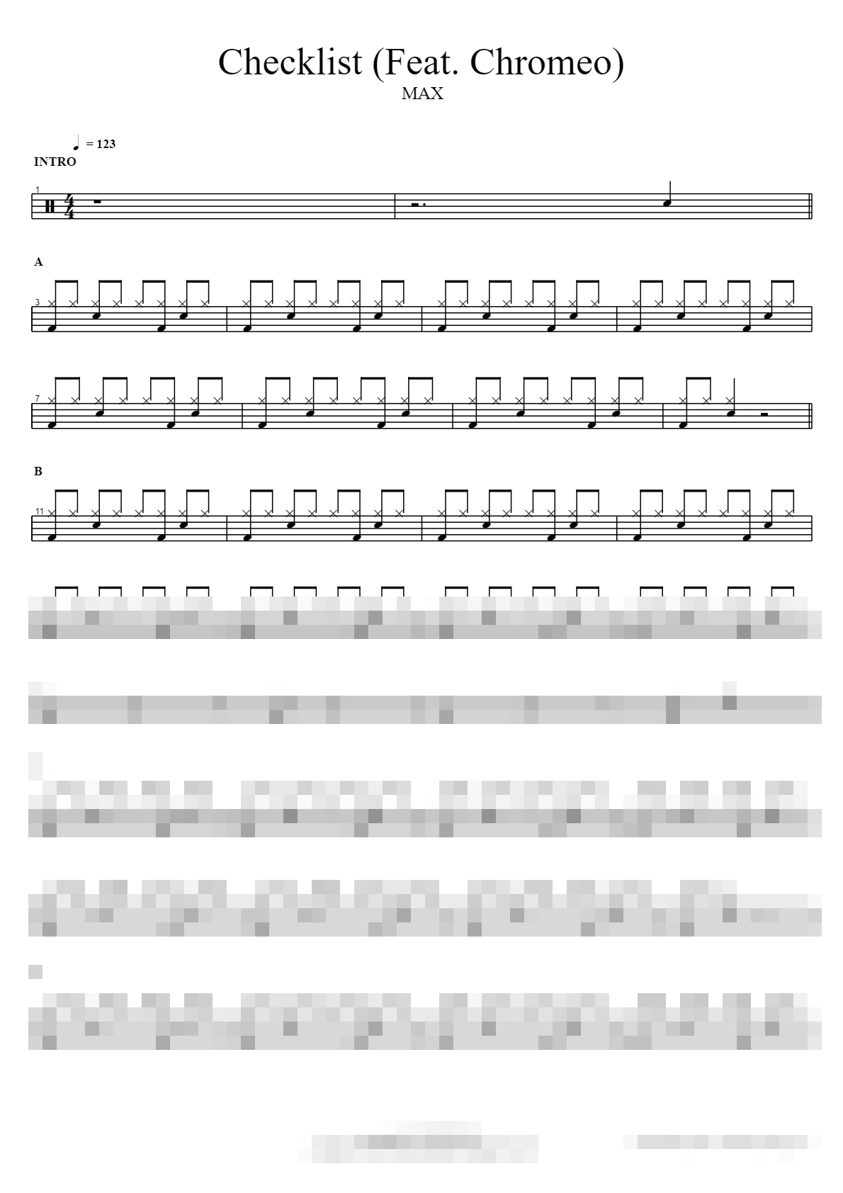 Checklist (Feat. Chromeo) Sheet Music Preview
