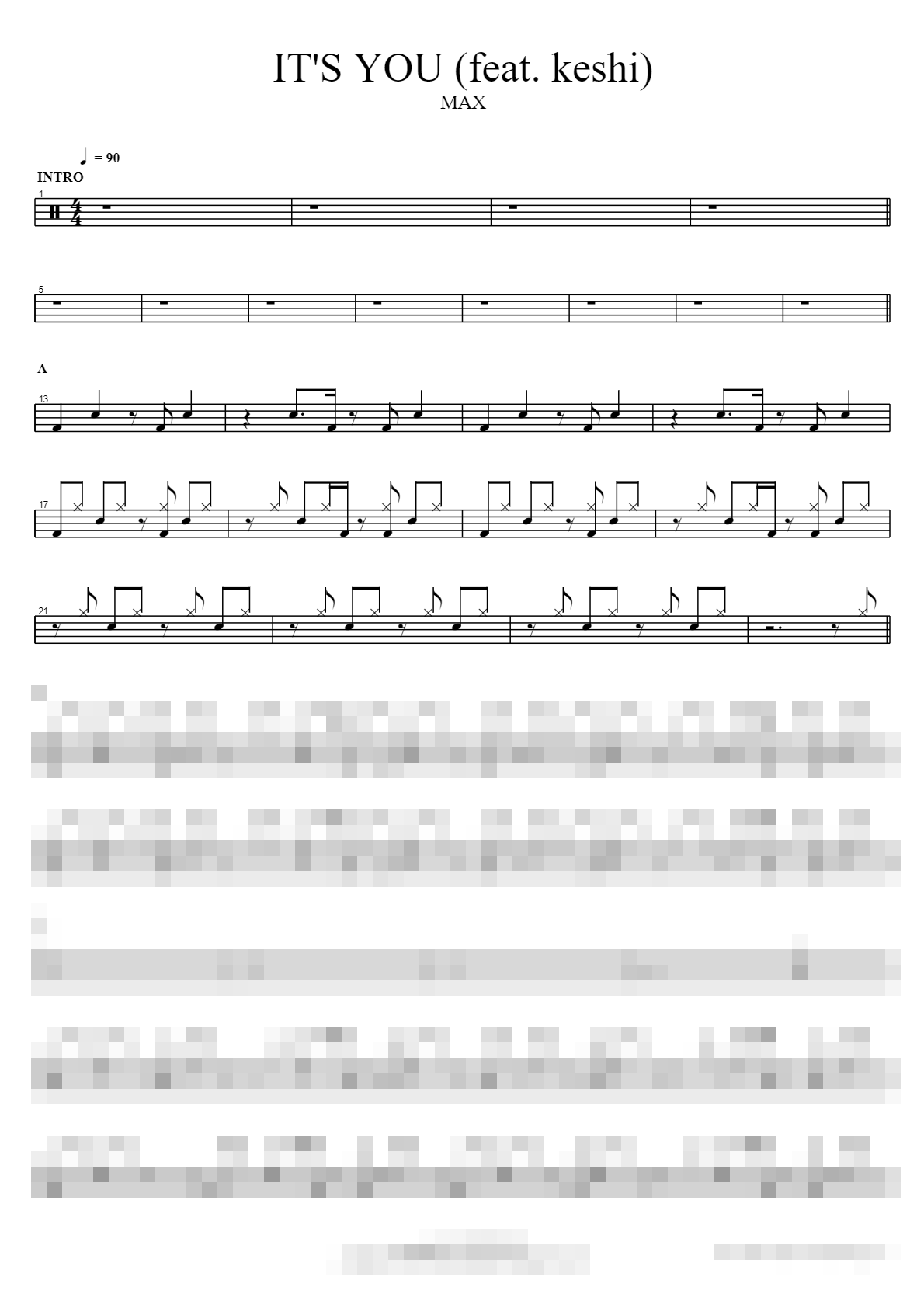 IT'S YOU (feat. keshi) Sheet Music Preview