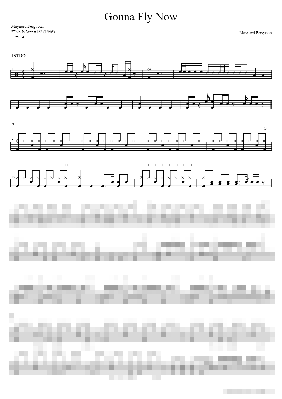 Gonna Fly Now Sheet Music Preview