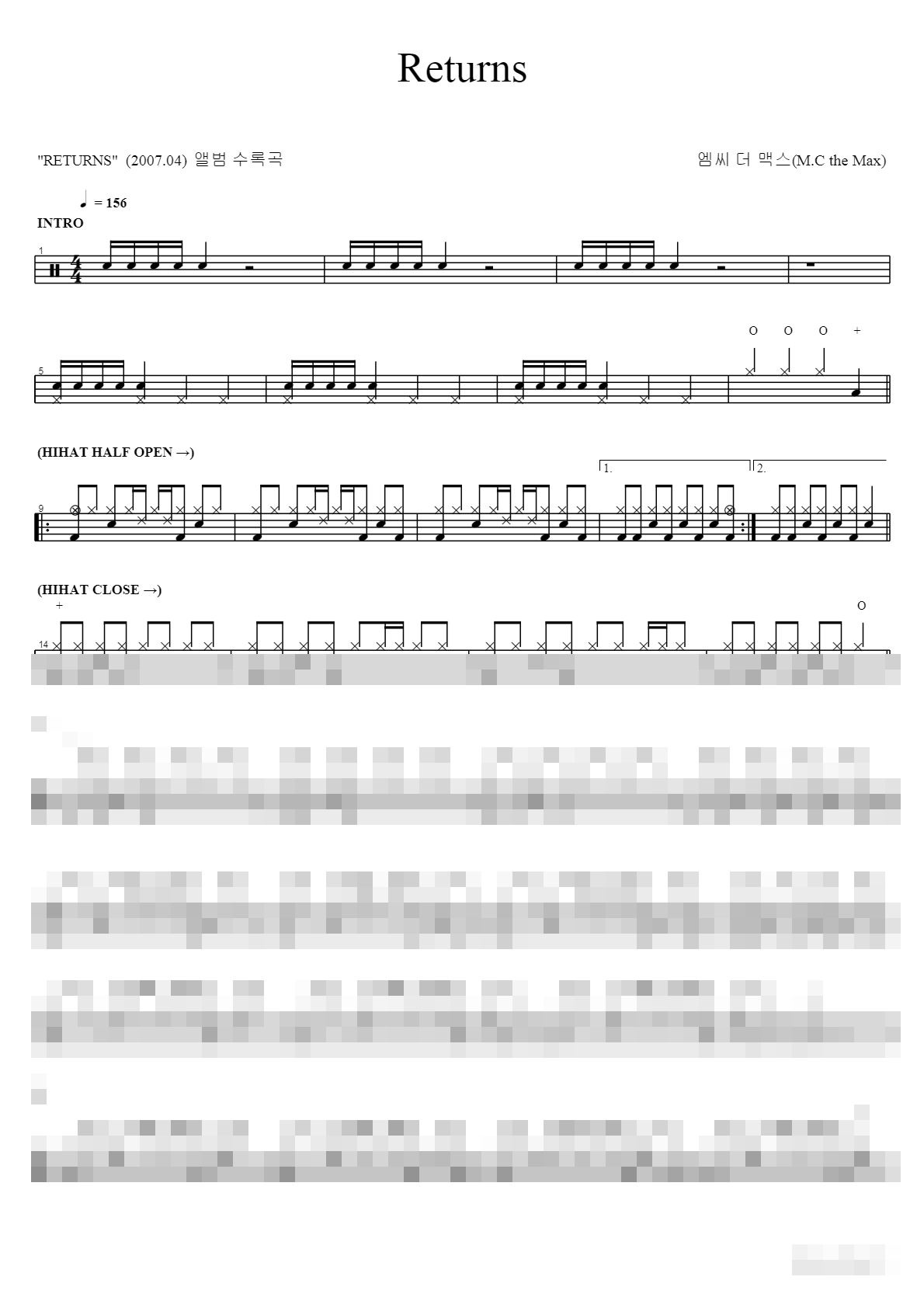 Returns Sheet Music Preview