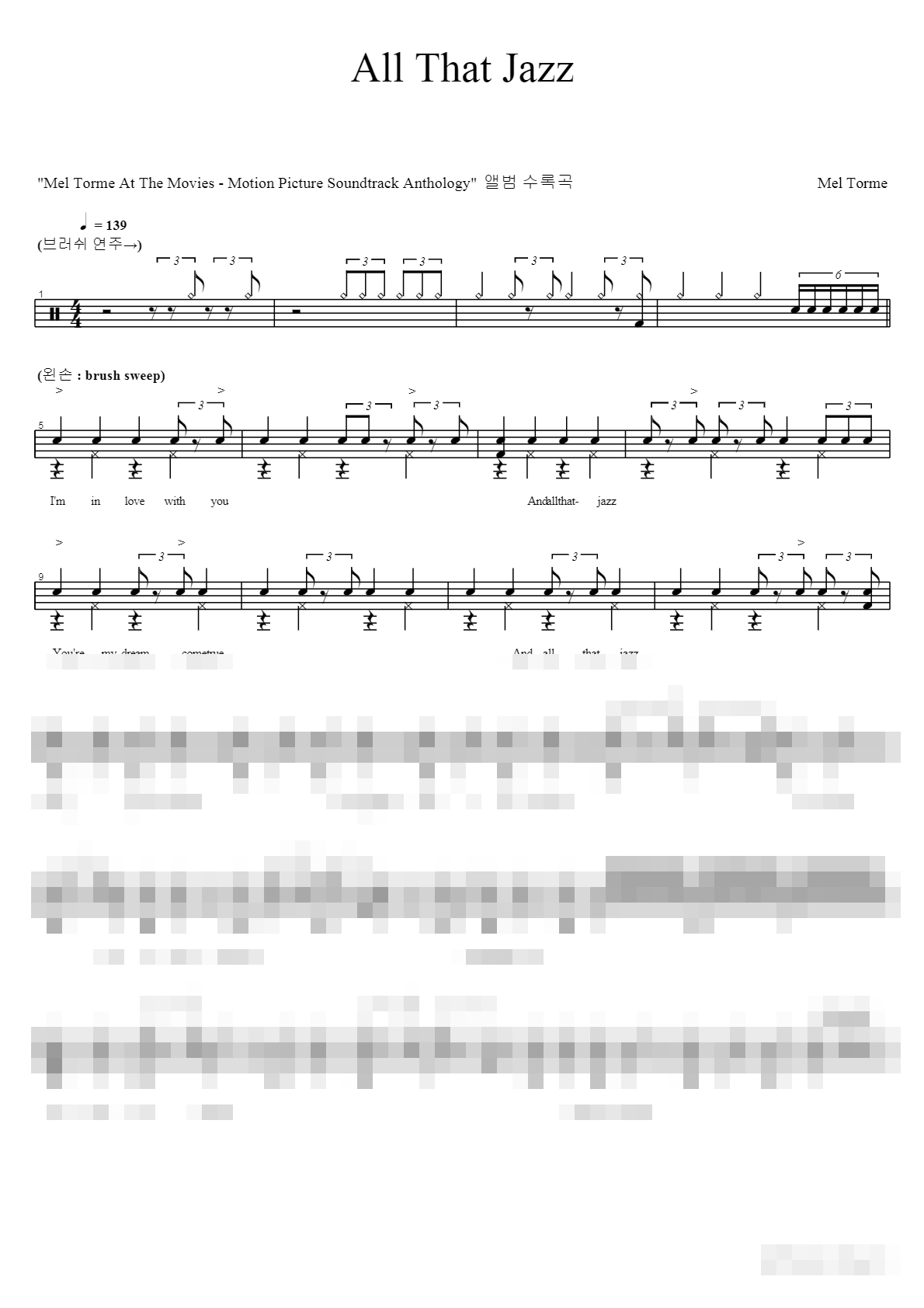 All That Jazz Sheet Music Preview