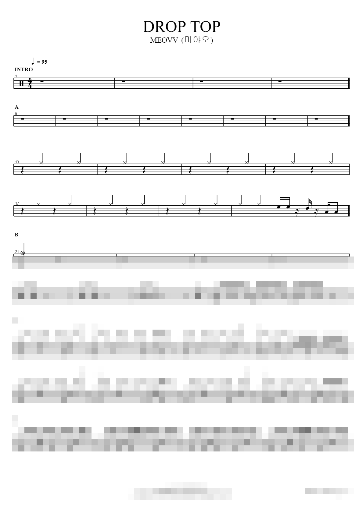 DROP TOP Sheet Music Preview