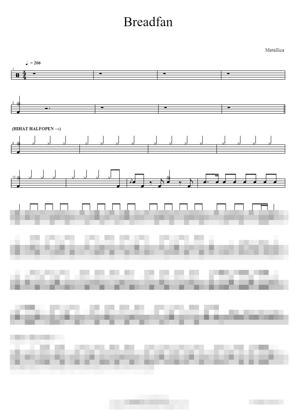Breadfan Sheet Music Preview