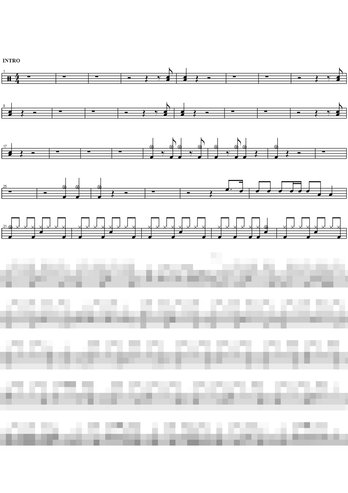 Fade To Black Sheet Music Preview