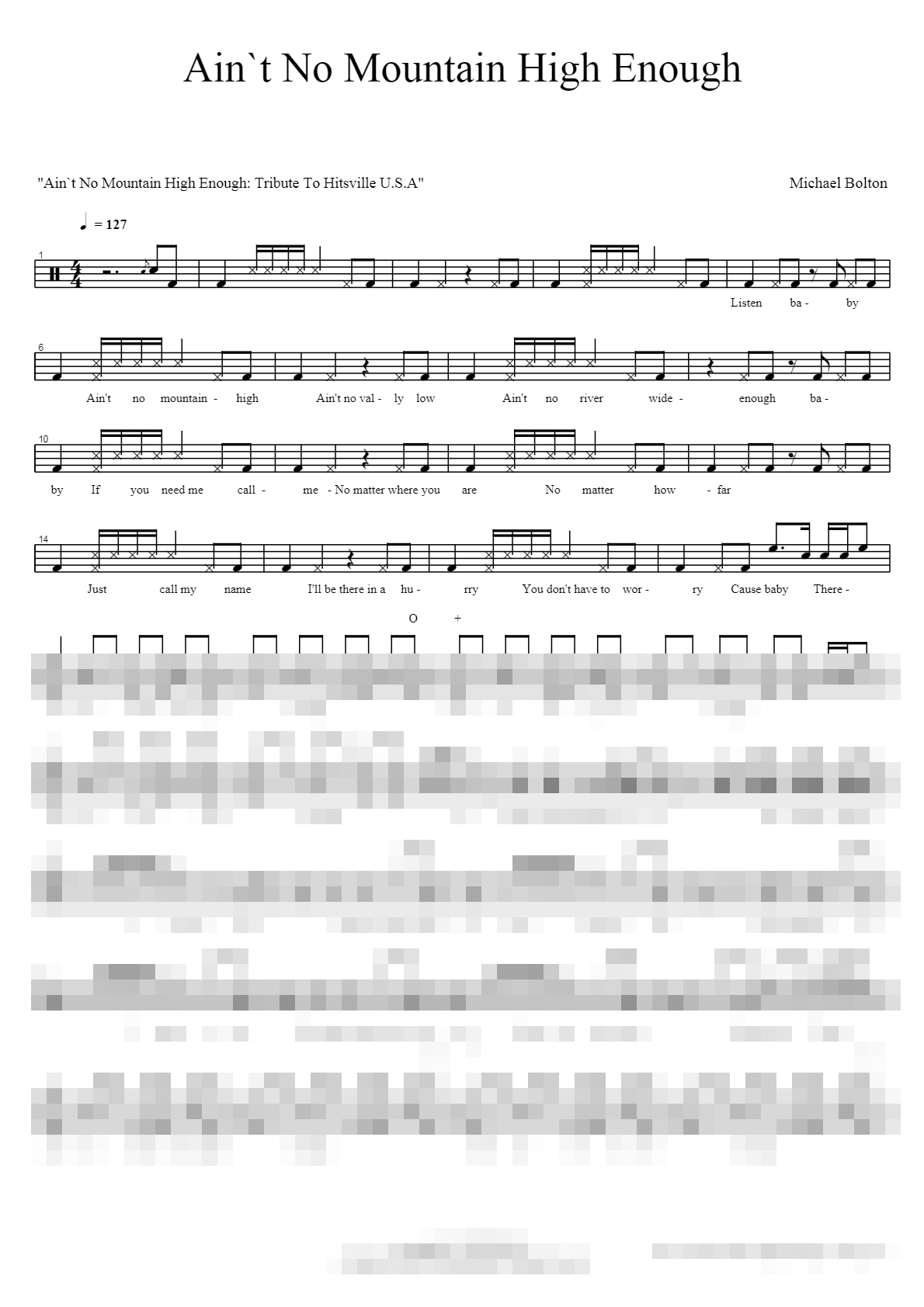 Aint No Mountain High Enough Sheet Music Preview