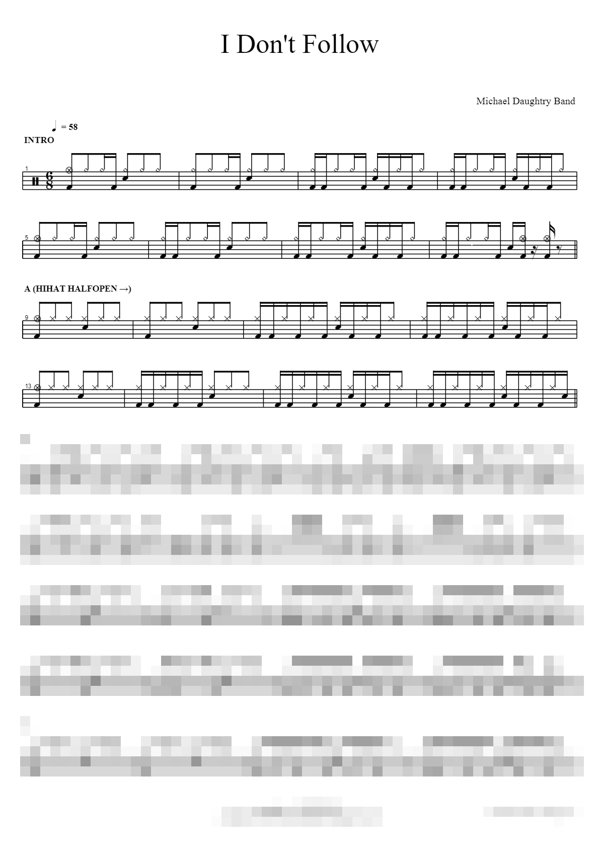 I Don't Follow Sheet Music Preview