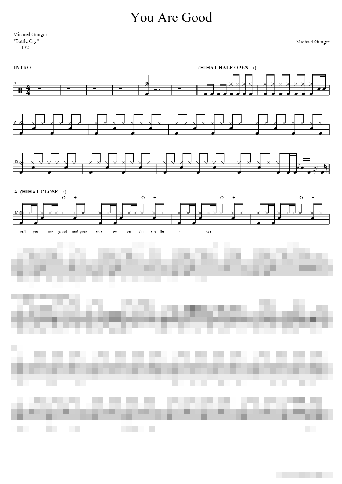 You are good Sheet Music Preview