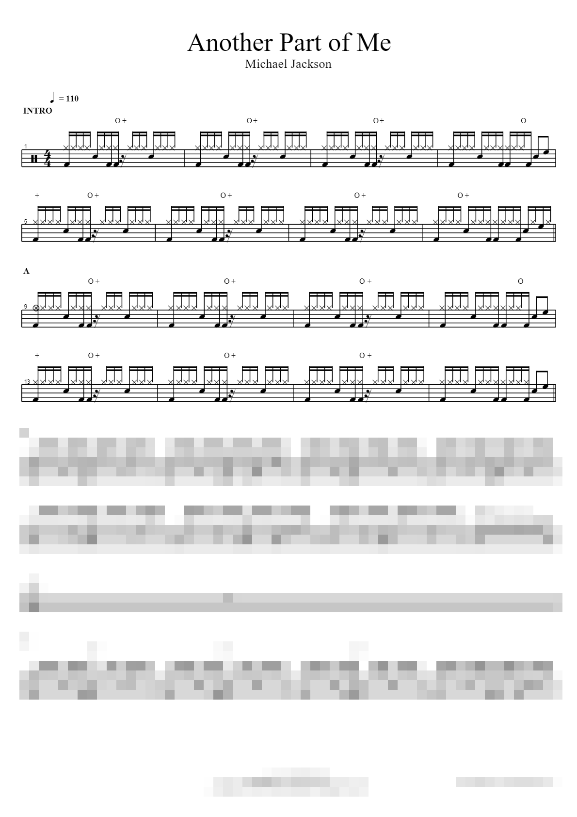 Another Part of Me Sheet Music Preview