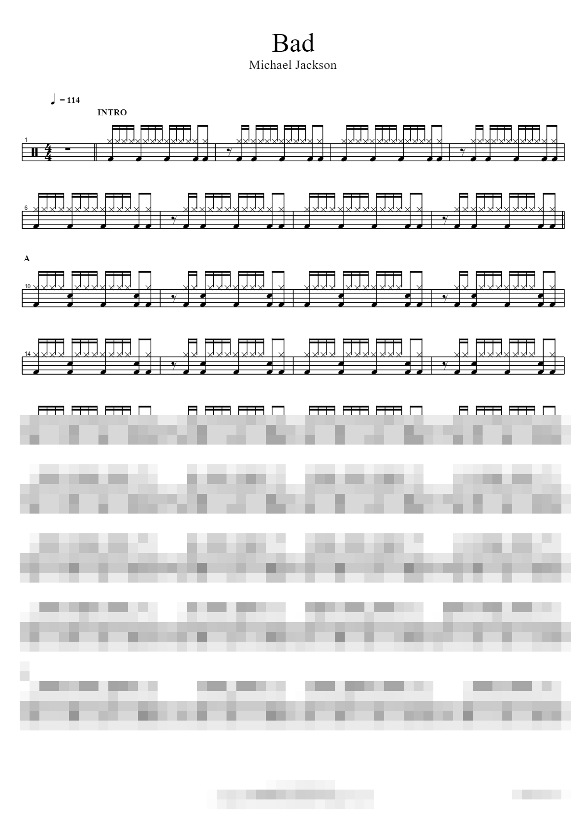 Bad Sheet Music Preview