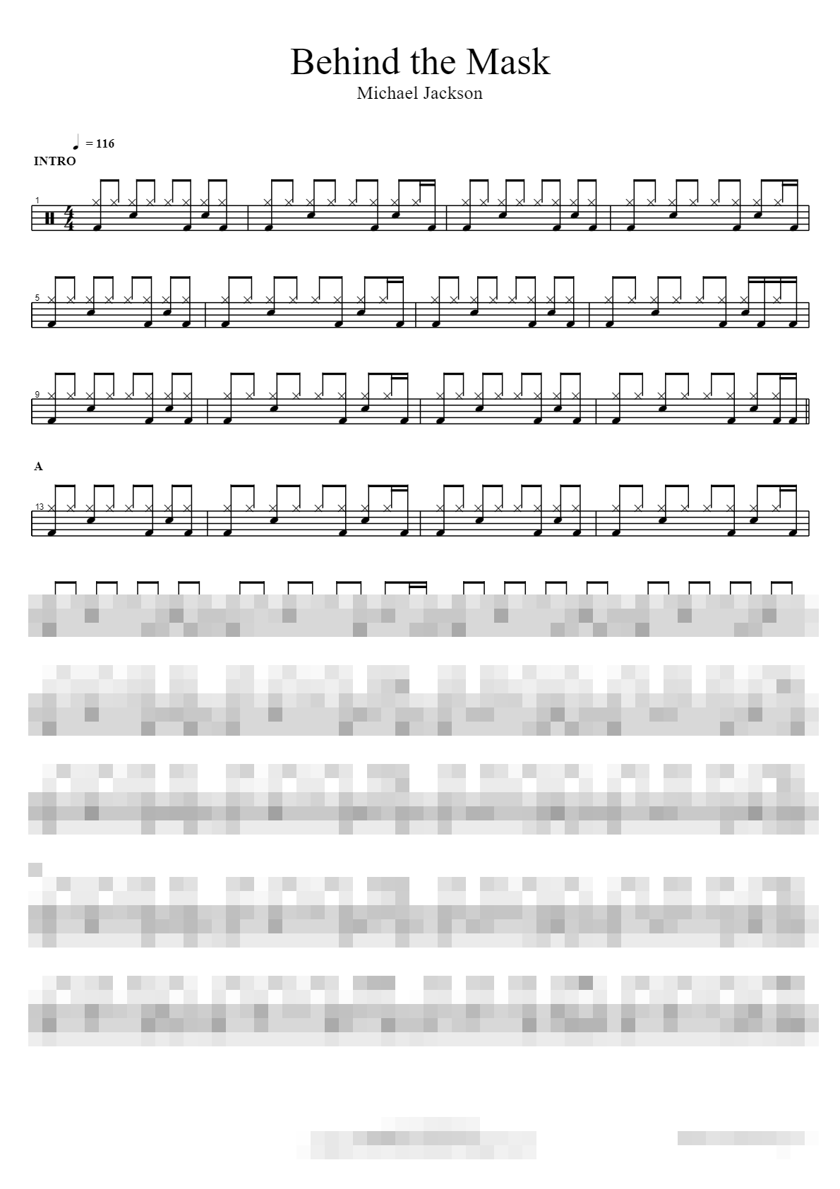 Behind the Mask Sheet Music Preview
