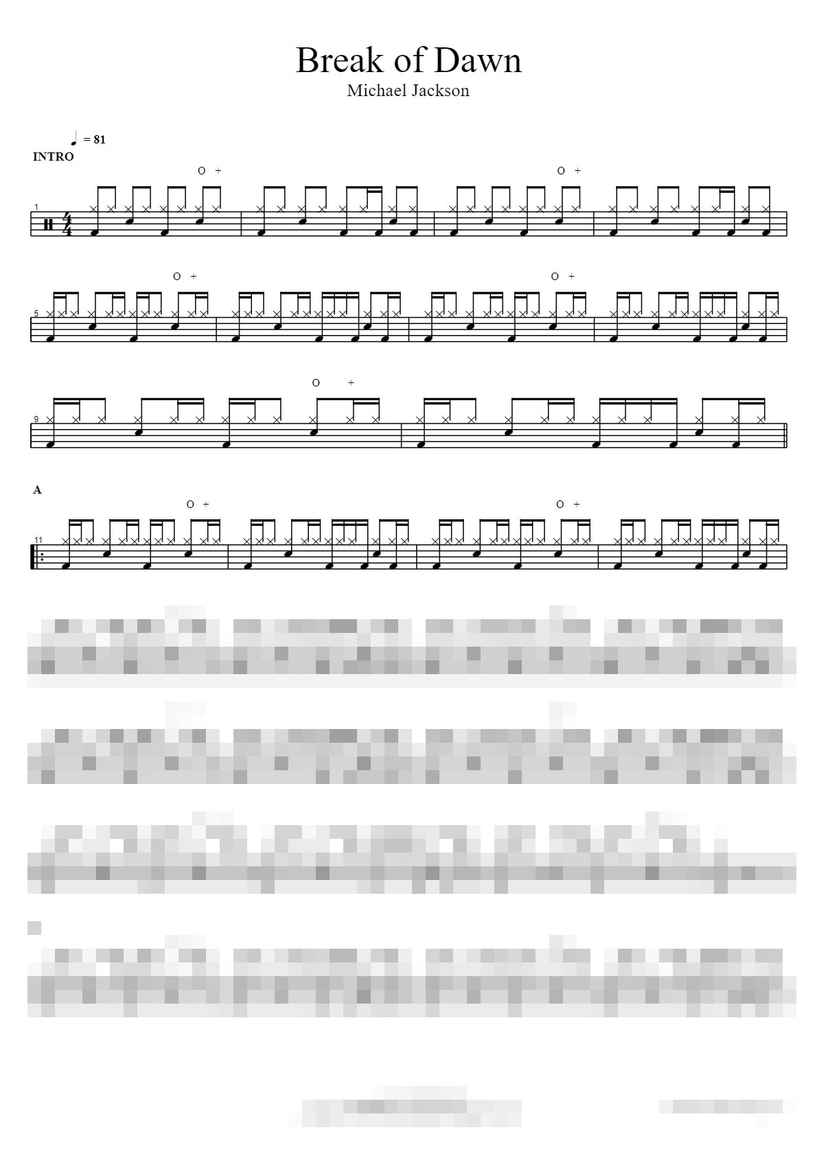 Break of Dawn Sheet Music Preview