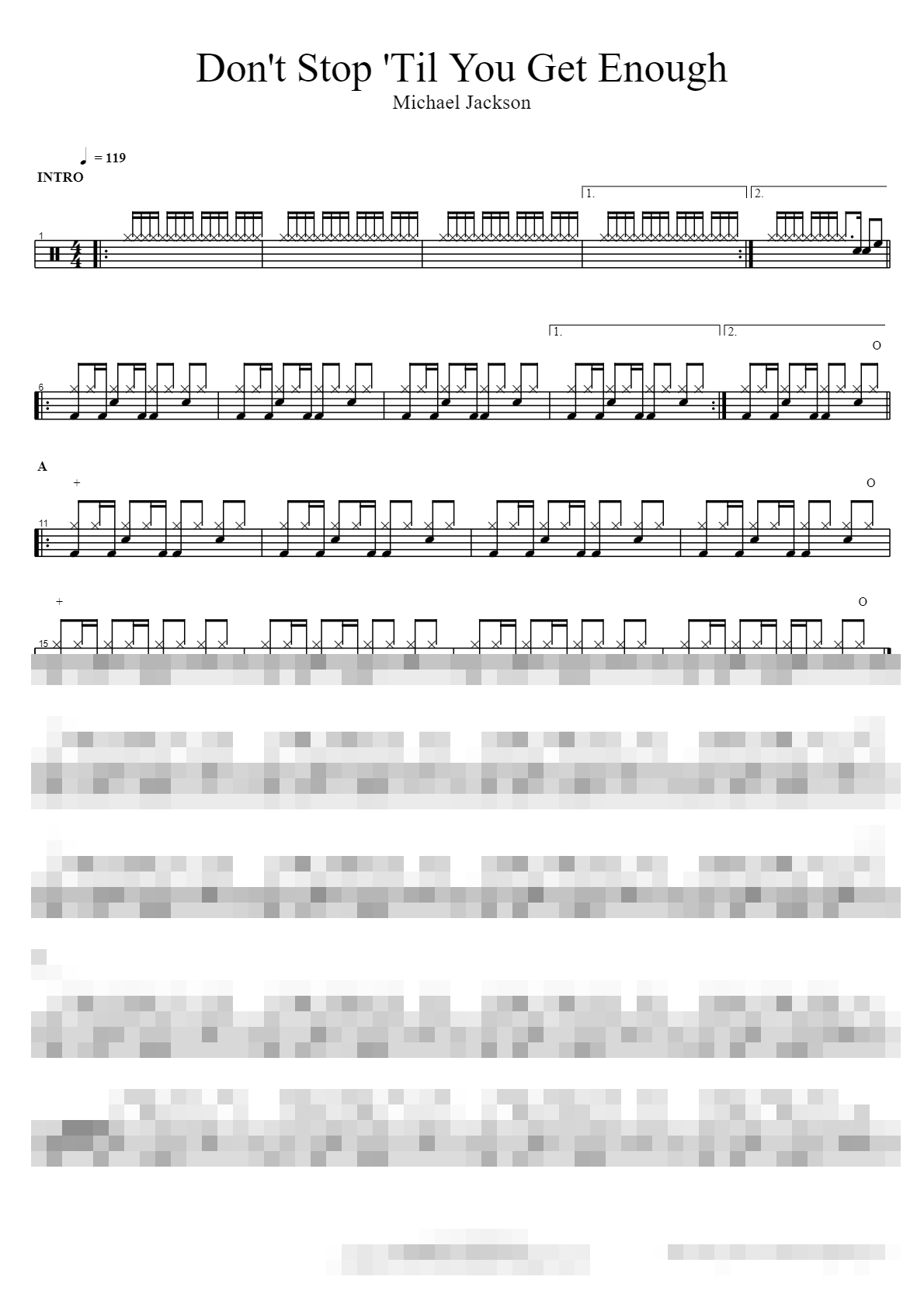 Don't Stop 'Til You Get Enough Sheet Music Preview