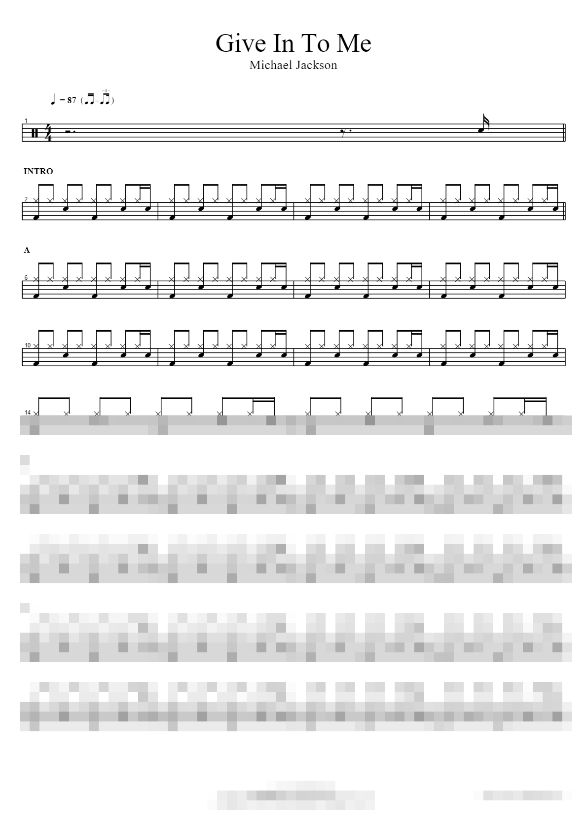 Give In To Me Sheet Music Preview