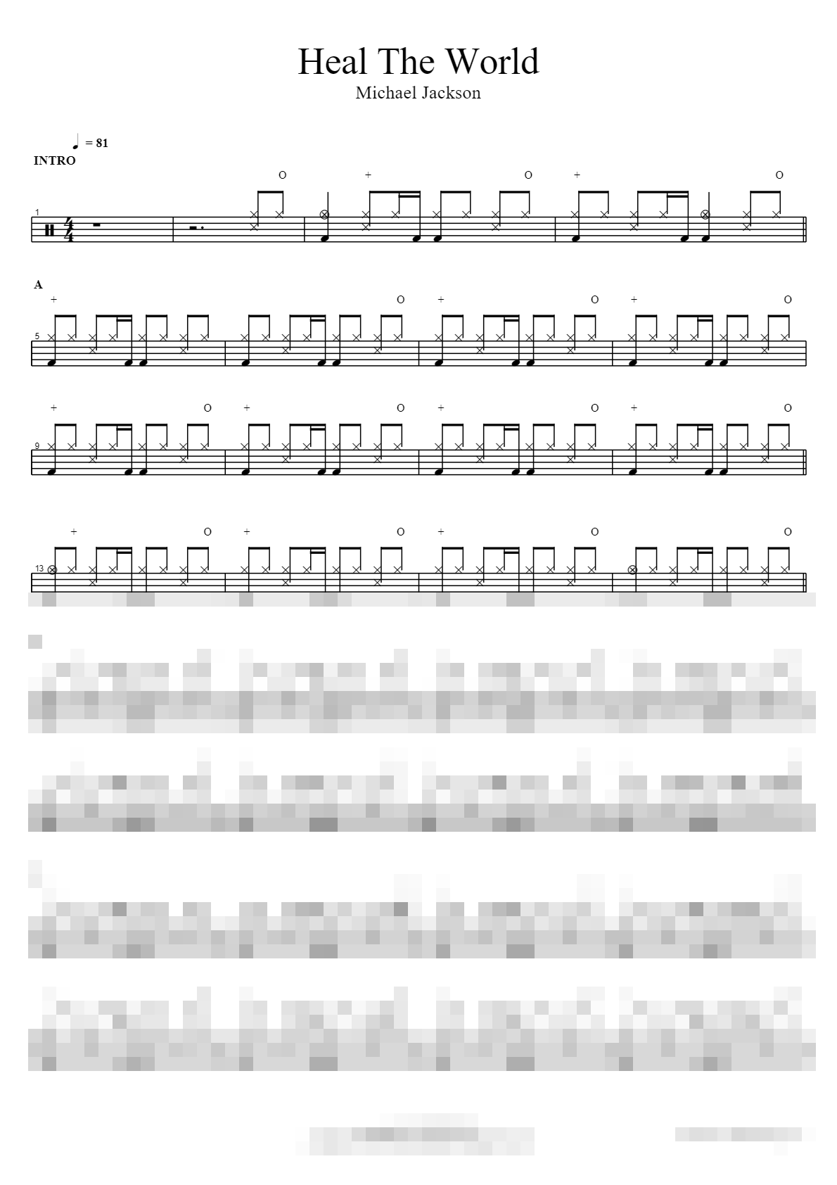 Heal The World Sheet Music Preview