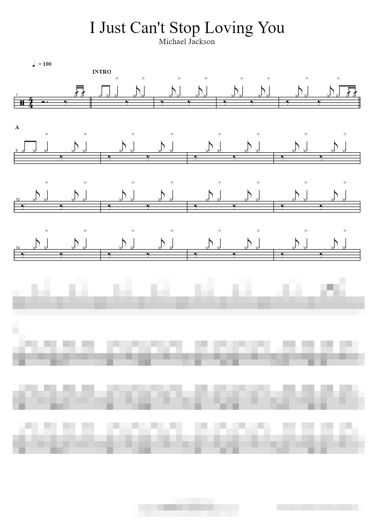 I Just Can't Stop Loving You Sheet Music Preview