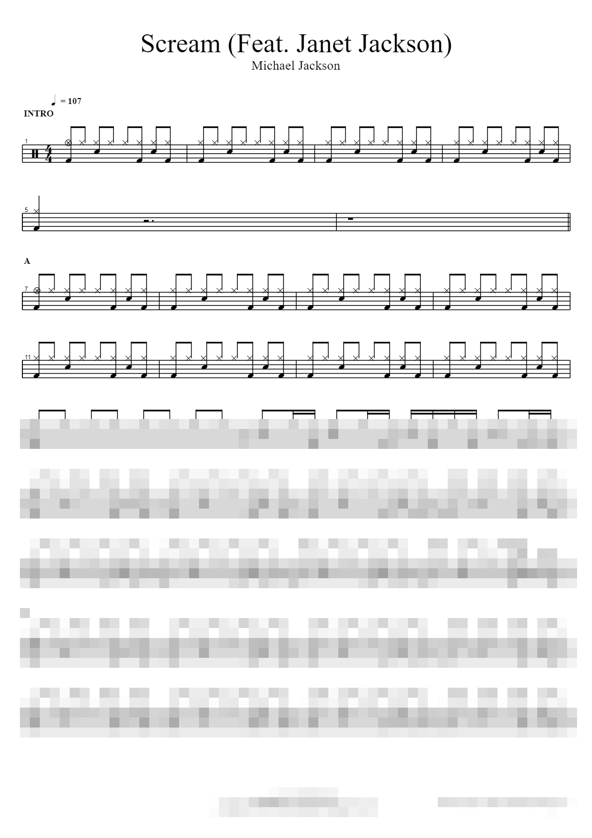 Scream (Feat. Janet Jackson) Sheet Music Preview