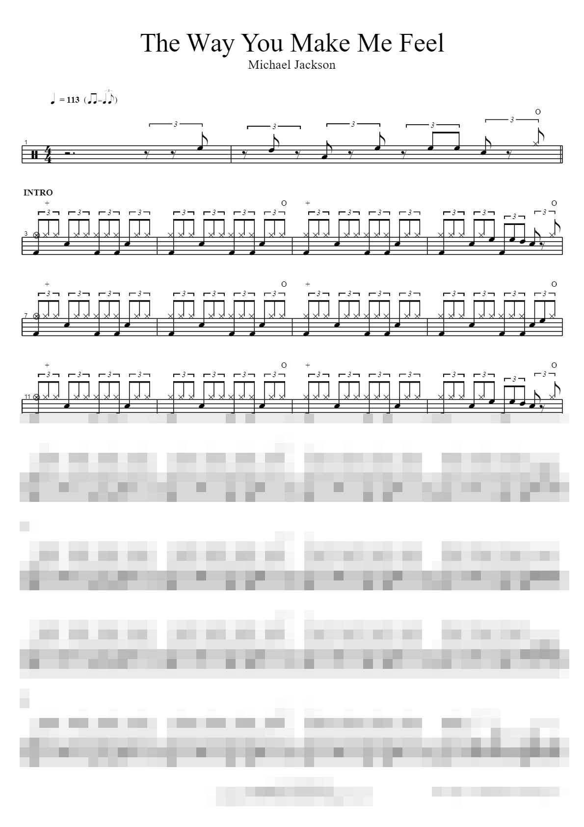 The Way You Make Me Feel Sheet Music Preview