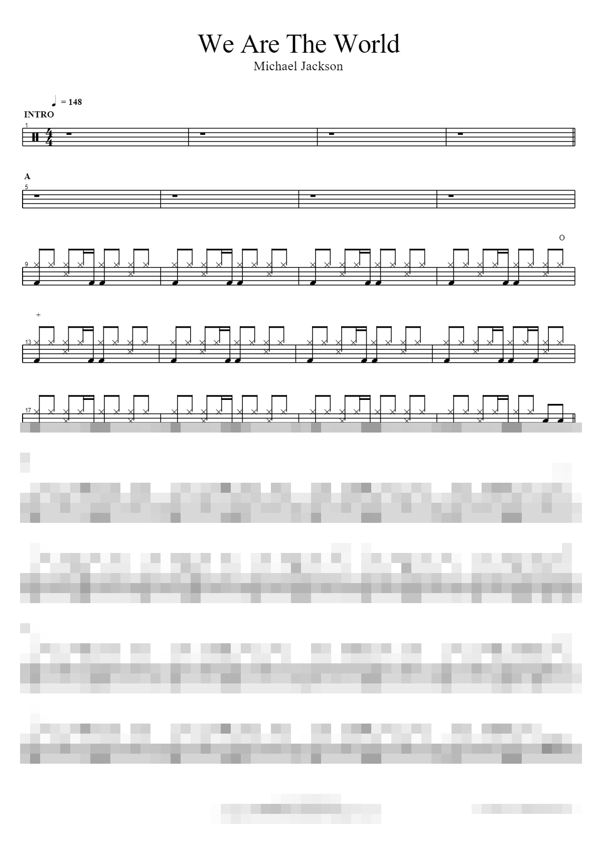 We Are The World Sheet Music Preview