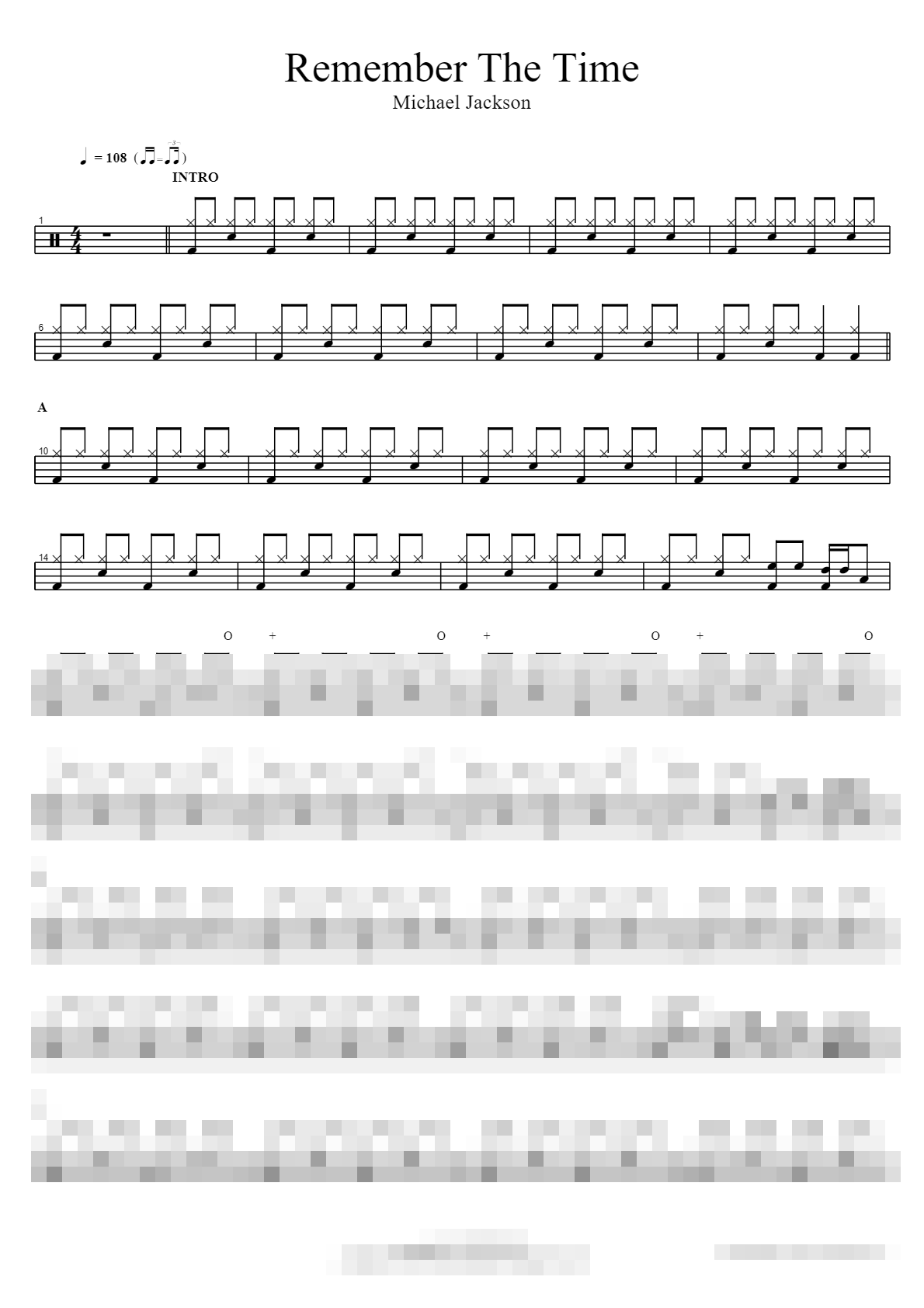 Remember The Time Sheet Music Preview