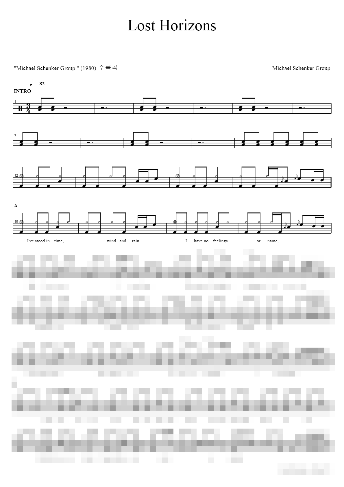 Lost Horizons Sheet Music Preview