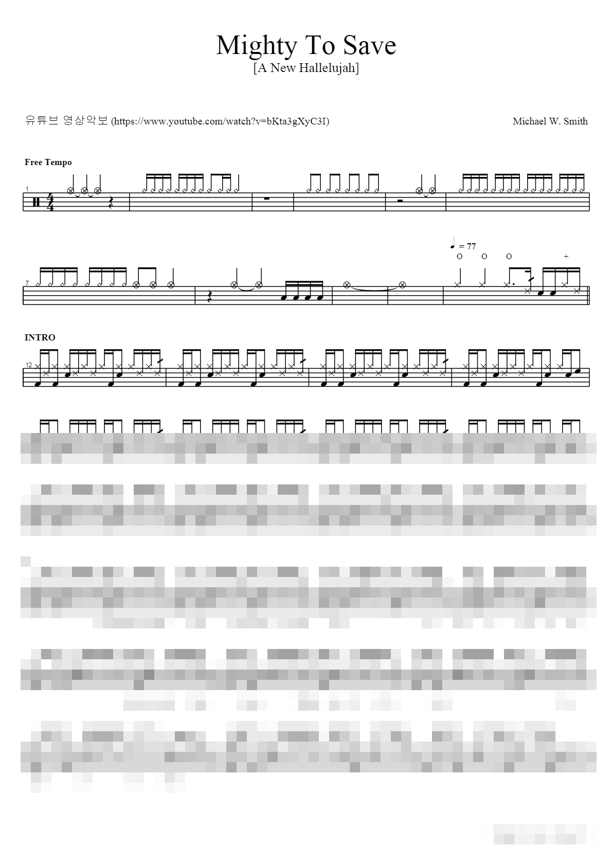 Mighty To Save Sheet Music Preview