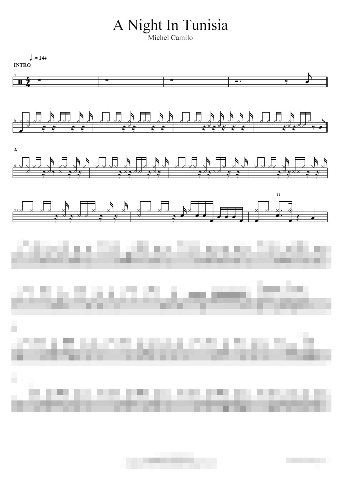 A Night In Tunisia Sheet Music Preview
