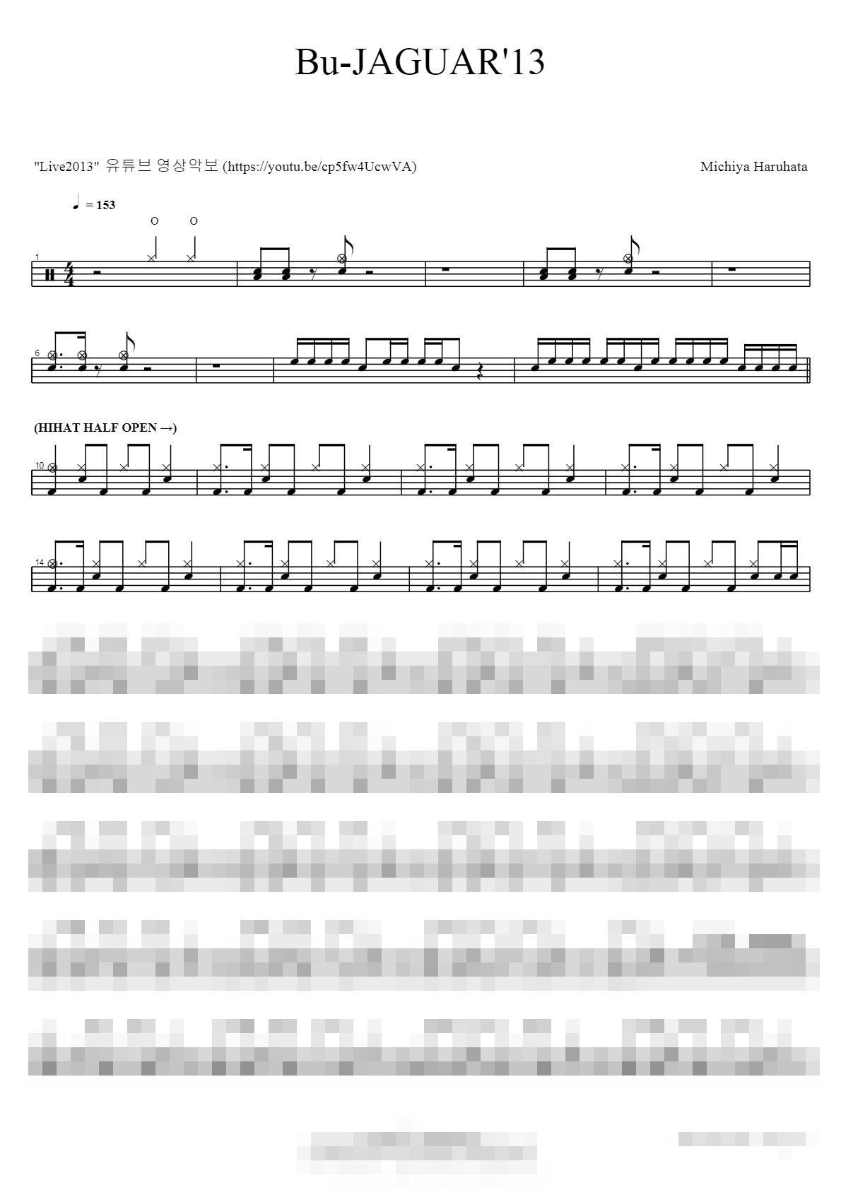 JAGUAR13 Sheet Music Preview