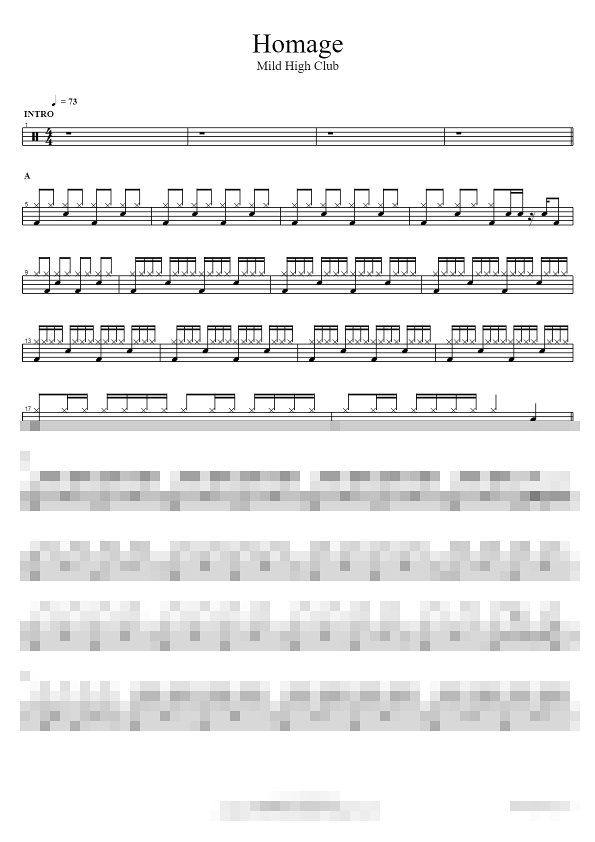 Homage Sheet Music Preview