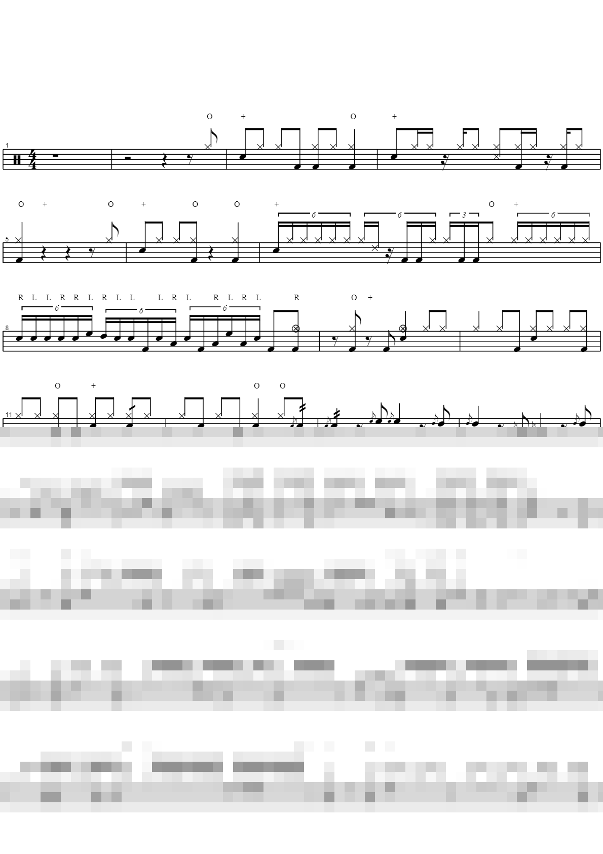 Modern Drummer DRUM SOLO Sheet Music Preview
