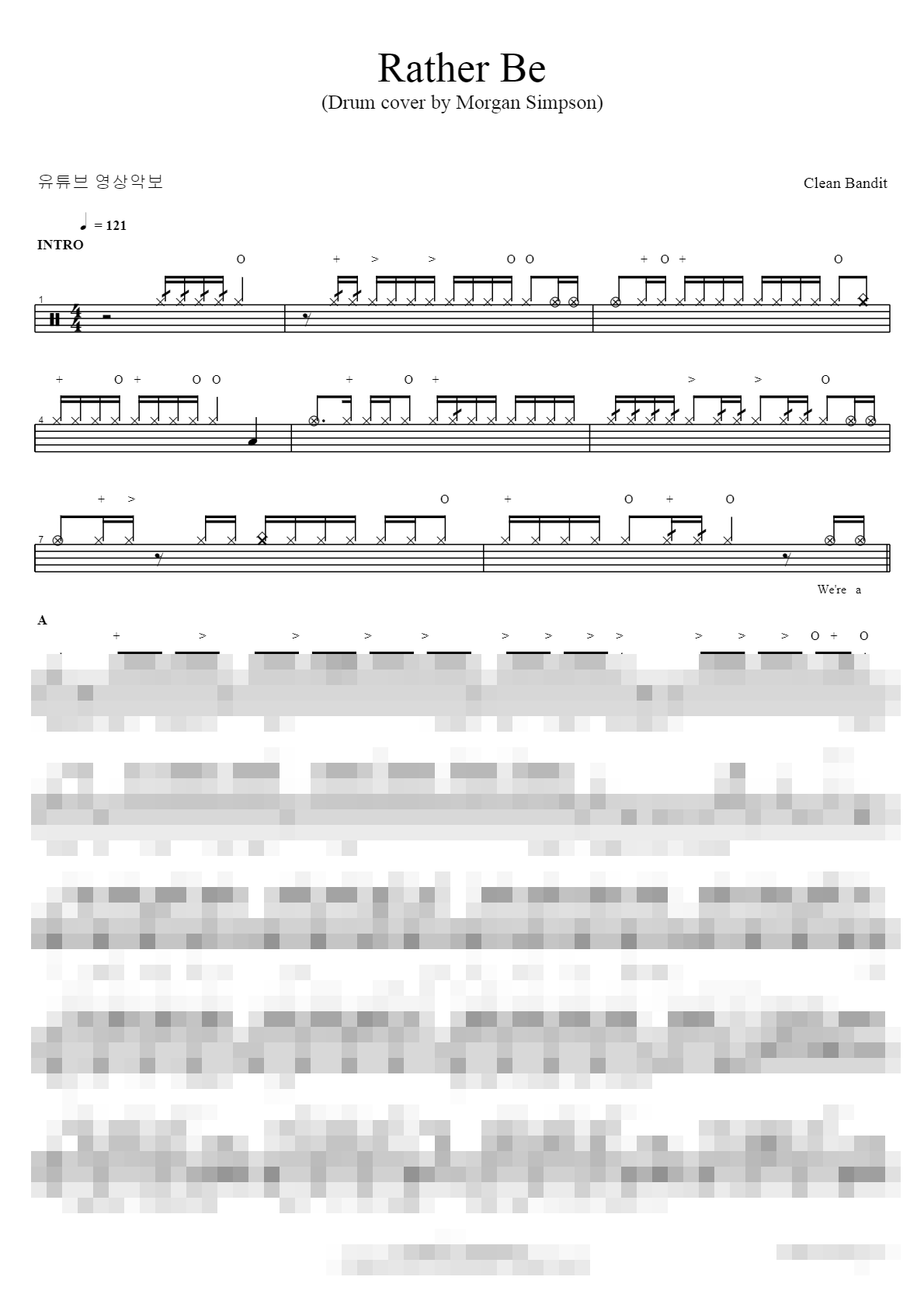 Rather Be Sheet Music Preview