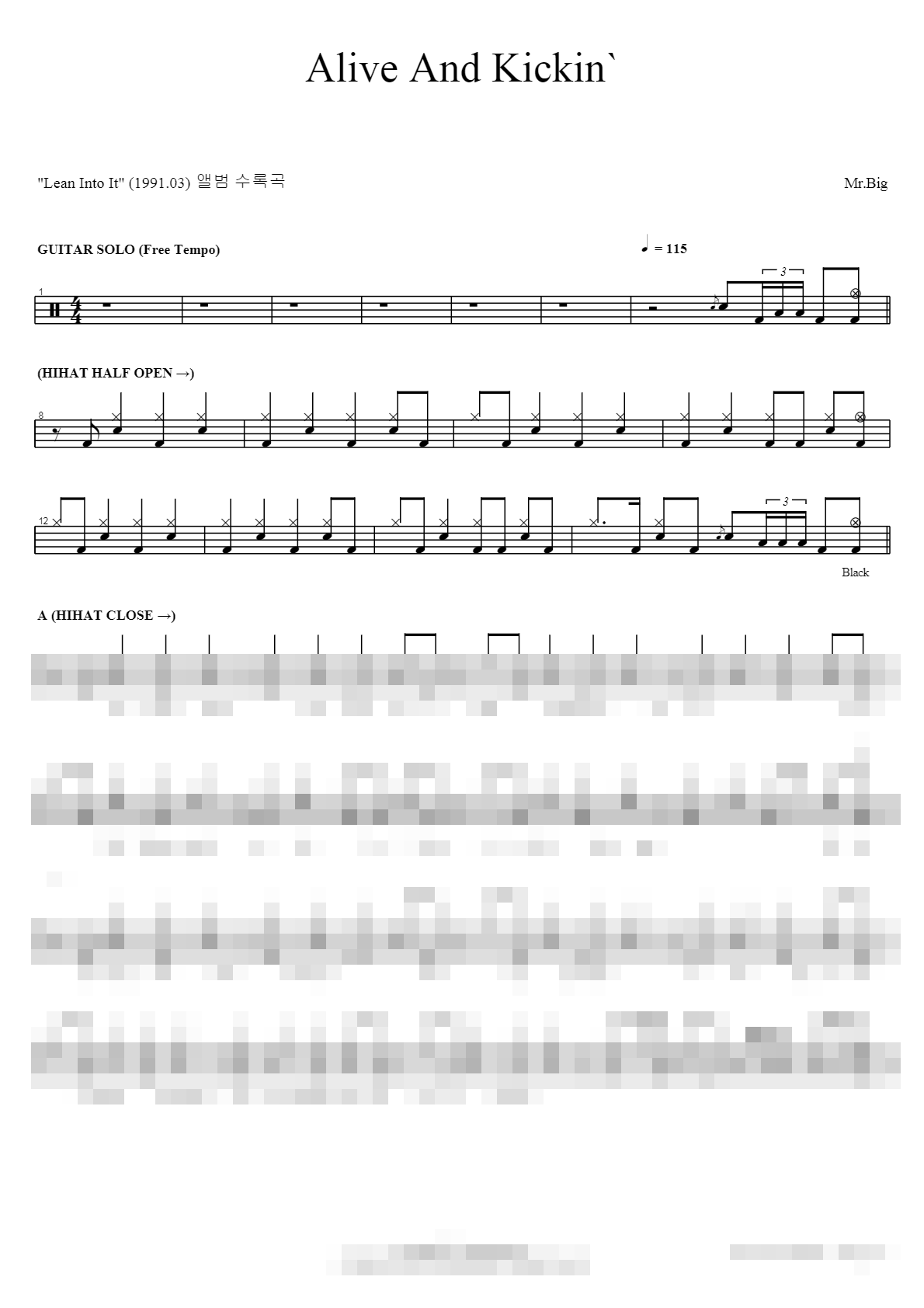 Alive And Kickin` Sheet Music Preview