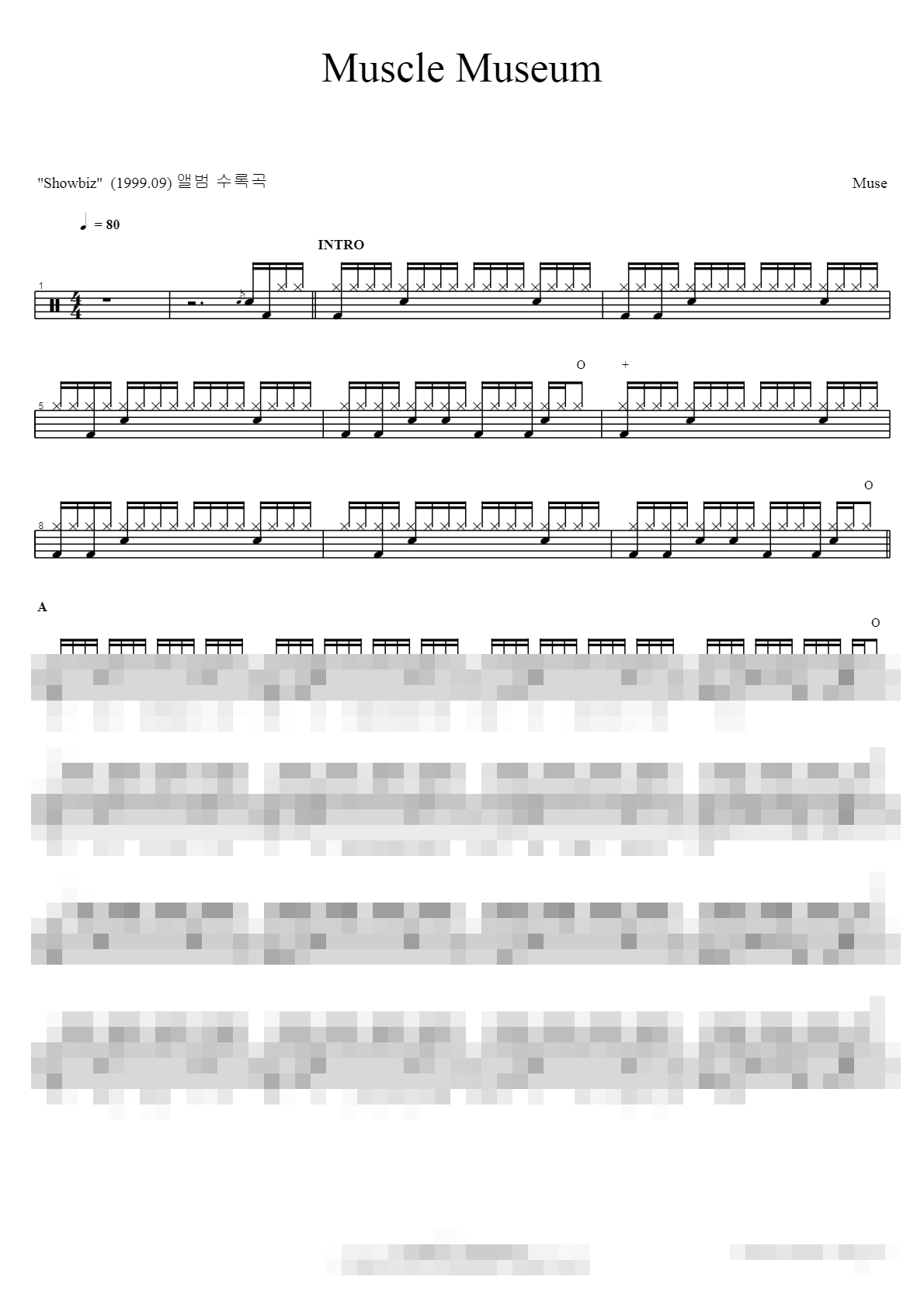 Muscle Museum Sheet Music Preview