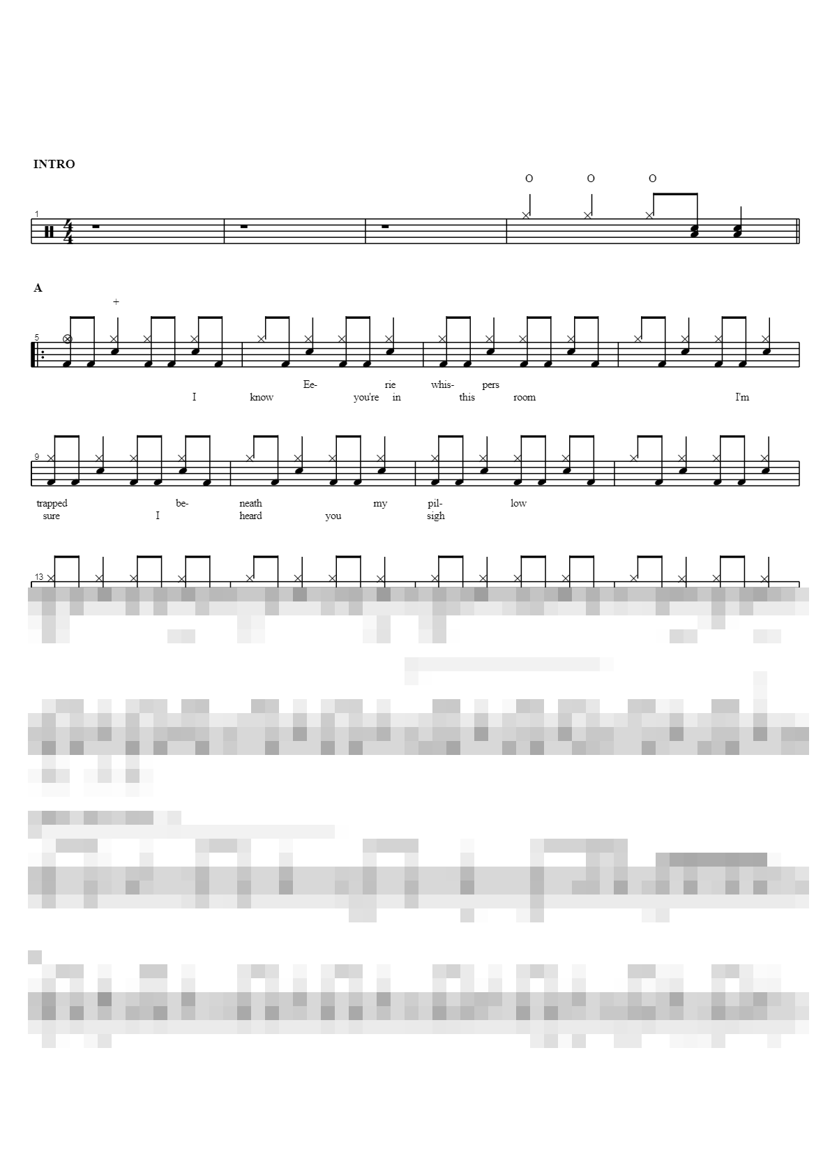 Thoughts Of A Dying Atheist Sheet Music Preview