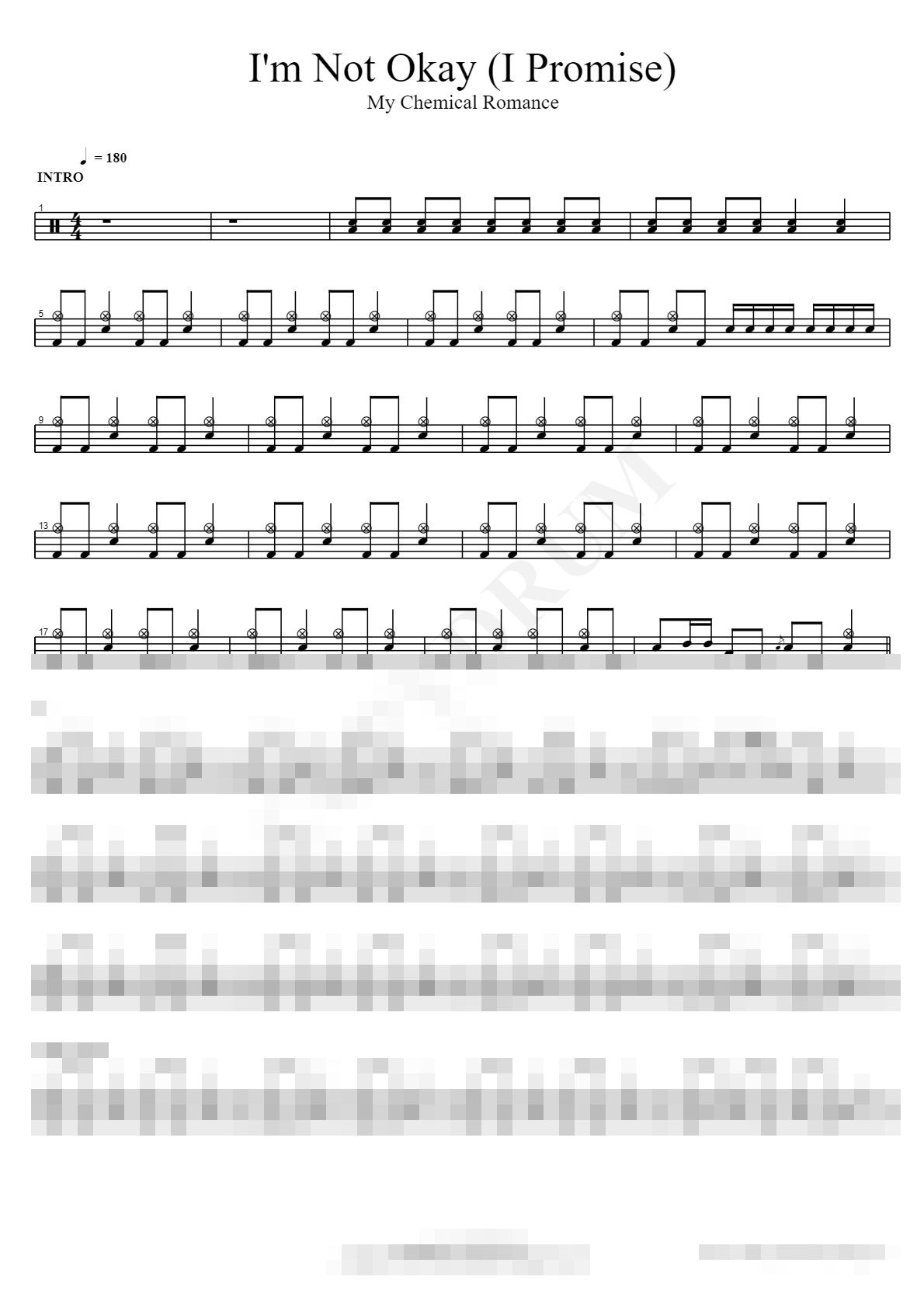 I'm Not Okay (I Promise) Sheet Music Preview