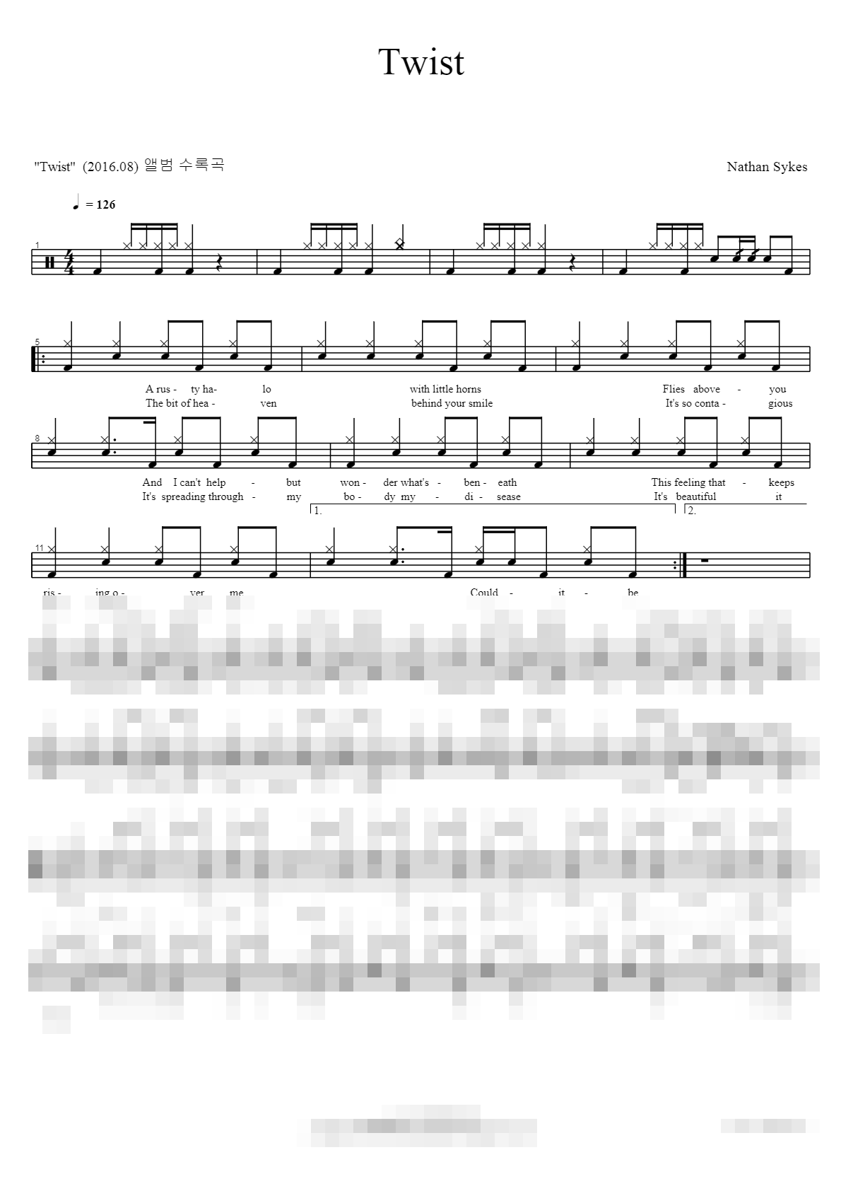 Twist Sheet Music Preview